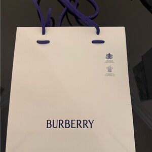 Burberry White and Purple Bag